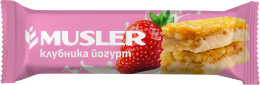 Батончик мюсли - Клубничный в йогуртовой глазури, MUSLER 30 г.